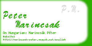 peter marincsak business card